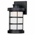 Brightbomb Matte Black Finish Frosted Glass Dimmable LED Wall Fixture BR3285351